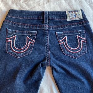 True Religion vintage low rise capri jeans size 27
